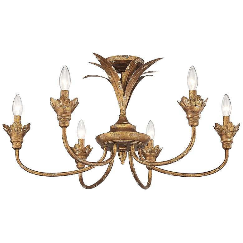 Image 4 Golden Lighting Lillianne 28 1/2" Wide Heirloom Gold Ceiling Light more views