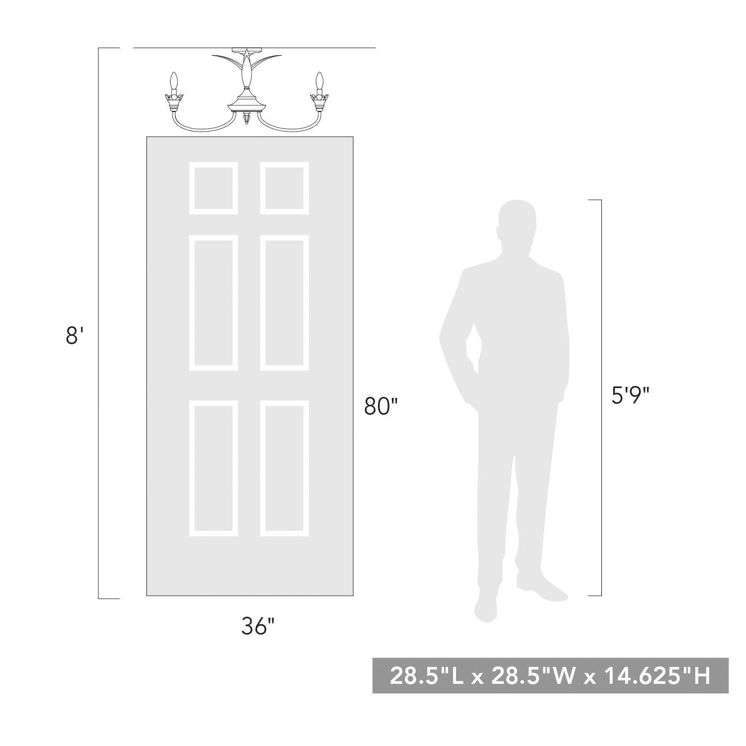 Golden Lighting Lillianne 28 1/2" Wide Heirloom Gold Ceiling Light
