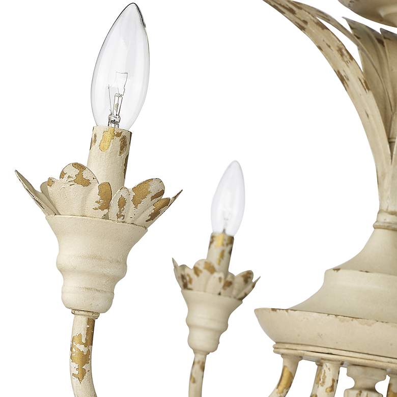 Image 5 Golden Lighting Lillianne 28 1/2" Wide Semi-flush in Antique Ivory more views