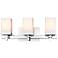 Golden Lighting Maddox 19 1/2" Chrome Opal Glass 3-Light Bath Light