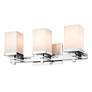 2_Golden Lighting Maddox 19 1/2" Chrome Opal Glass 3-Light Bath Light more views