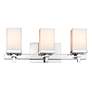 3_Golden Lighting Maddox 19 1/2" Chrome Opal Glass 3-Light Bath Light more views