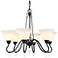 Golden Lighting Madera 34 1/2" Black Iron Hand-Forged Chandelier