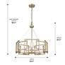 Golden Lighting Marco 24 1/2" White Gold 5-Light Crystal Chandelier