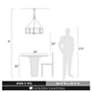 Golden Lighting Marco 24 1/2" White Gold 5-Light Crystal Chandelier