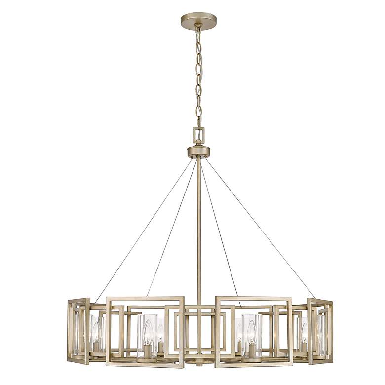Image 3 Golden Lighting Marco 35 1/2" Wide White Gold 8-Light Chandelier more views