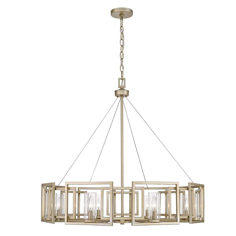 Image 3 Golden Lighting Marco 35 1/2 inch Wide White Gold 8-Light Chandelier more views