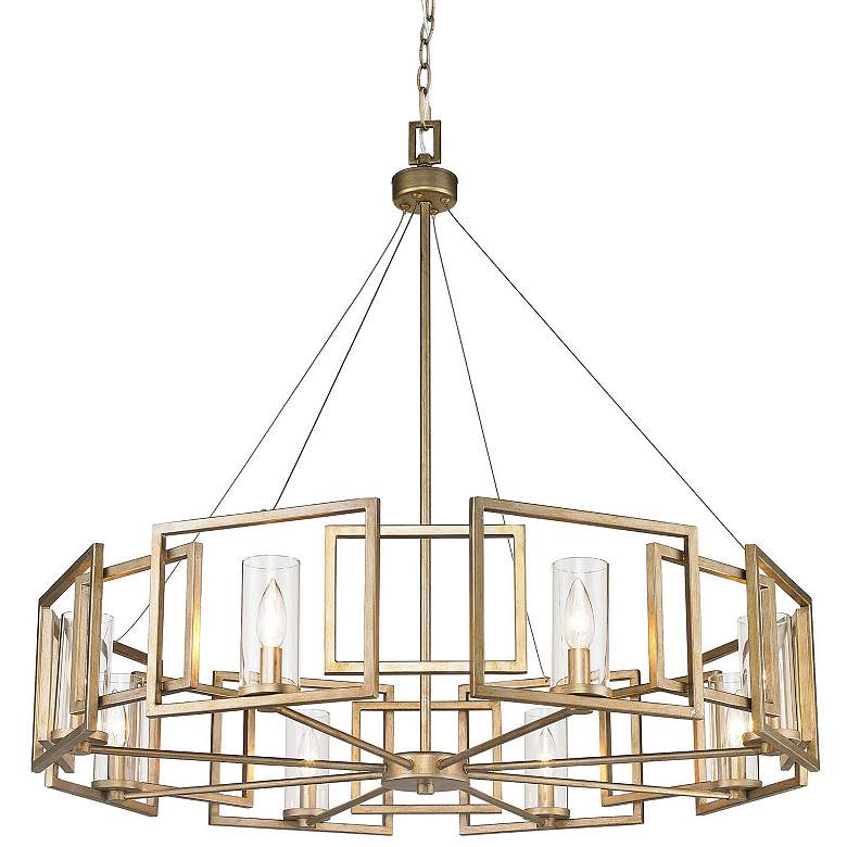 Image 4 Golden Lighting Marco 35 1/2" Wide White Gold 8-Light Chandelier more views
