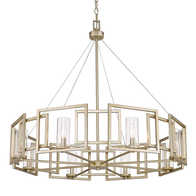 Image 4 Golden Lighting Marco 35 1/2" Wide White Gold 8-Light Chandelier more views