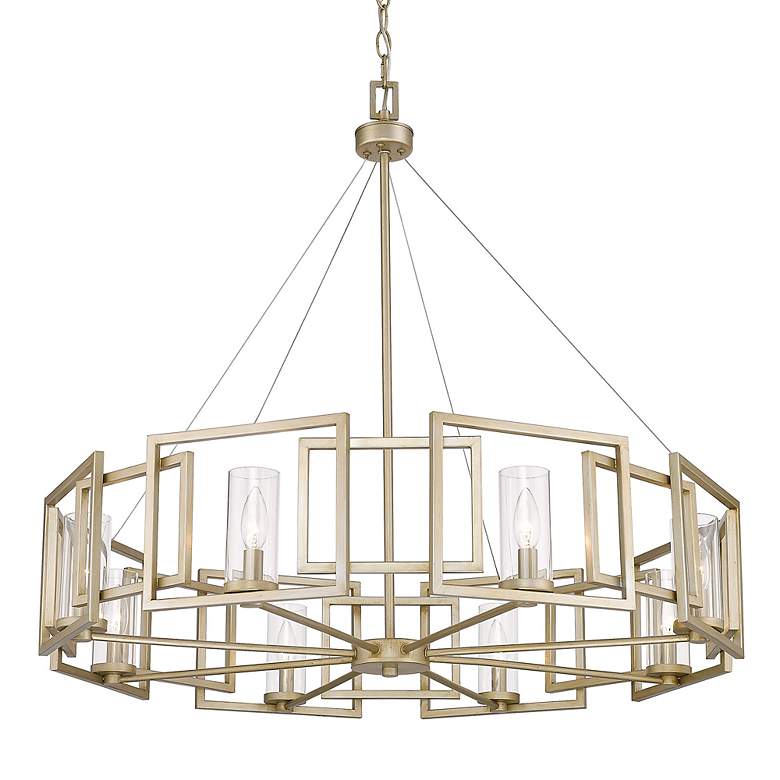 Image 4 Golden Lighting Marco 35 1/2 inch Wide White Gold 8-Light Chandelier more views