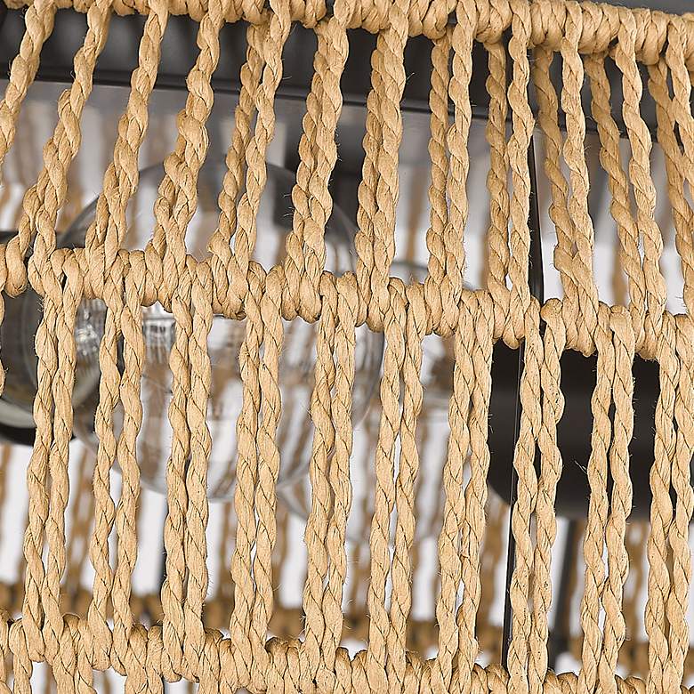 Image 4 Golden Lighting Marlee 14 1/4" 2-Light Natural Rope Ceiling Light more views