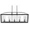 Golden Lighting Mercer 38 1/4" Black 5-Light Linear Chandelier