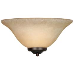 Golden Lighting Multi-Family 13 1/4" Tea Stone Glass Wall Sconce