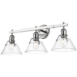 Golden Lighting Orwell 27 1/4" Chrome Clear Glass 3-Light Bath Light