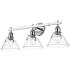 Golden Lighting Orwell 27 1/4" Chrome Clear Glass 3-Light Bath Light