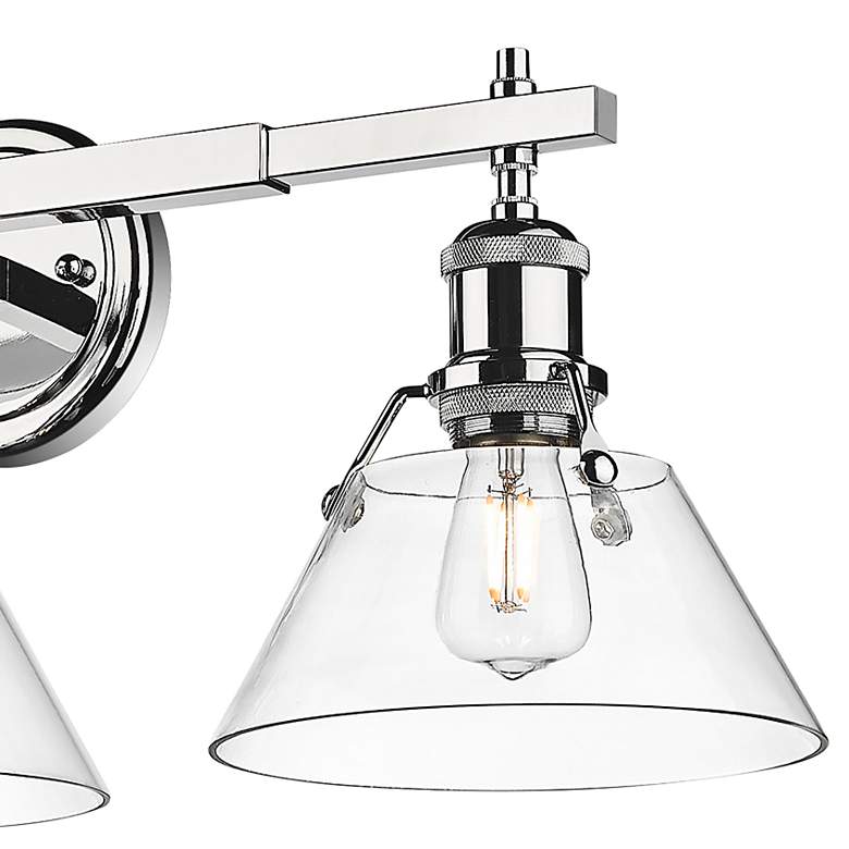 Image 4 Golden Lighting Orwell 27 1/4" Chrome Clear Glass 3-Light Bath Light more views