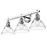 6_Golden Lighting Orwell 27 1/4" Chrome Clear Glass 3-Light Bath Light more views