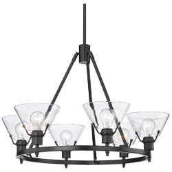 Golden Lighting Orwell 29" Wide Matte Black 6-Light Chandelier