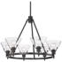 Golden Lighting Orwell 29" Wide Matte Black 6-Light Chandelier