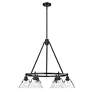 3_Golden Lighting Orwell 29" Wide Matte Black 6-Light Chandelier more views