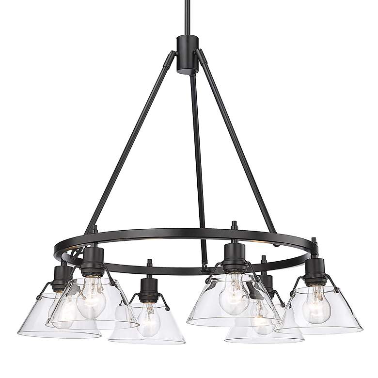 Image 4 Golden Lighting Orwell 29" Wide Matte Black 6-Light Chandelier more views