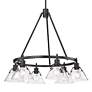 4_Golden Lighting Orwell 29" Wide Matte Black 6-Light Chandelier more views