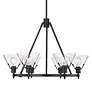 5_Golden Lighting Orwell 29" Wide Matte Black 6-Light Chandelier more views