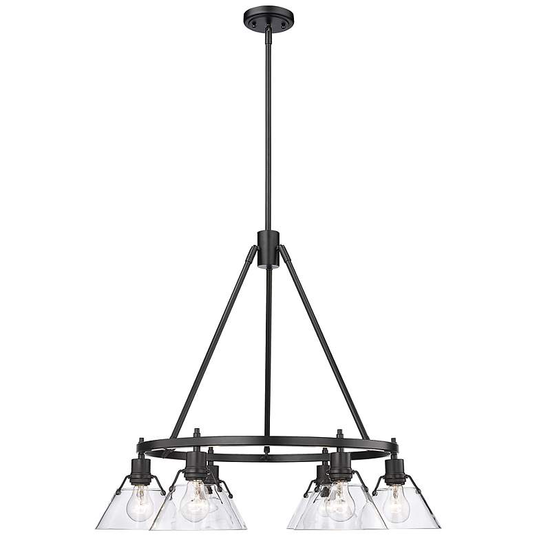 Image 6 Golden Lighting Orwell 29" Wide Matte Black 6-Light Chandelier more views
