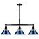 Golden Lighting Orwell 35 3/4" Matte Black and Navy Linear Pendant