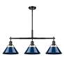 2_Golden Lighting Orwell 35 3/4" Matte Black and Navy Linear Pendant more views
