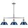 Golden Lighting Orwell 35 3/4" Pewter and Navy Blue Linear Pendant