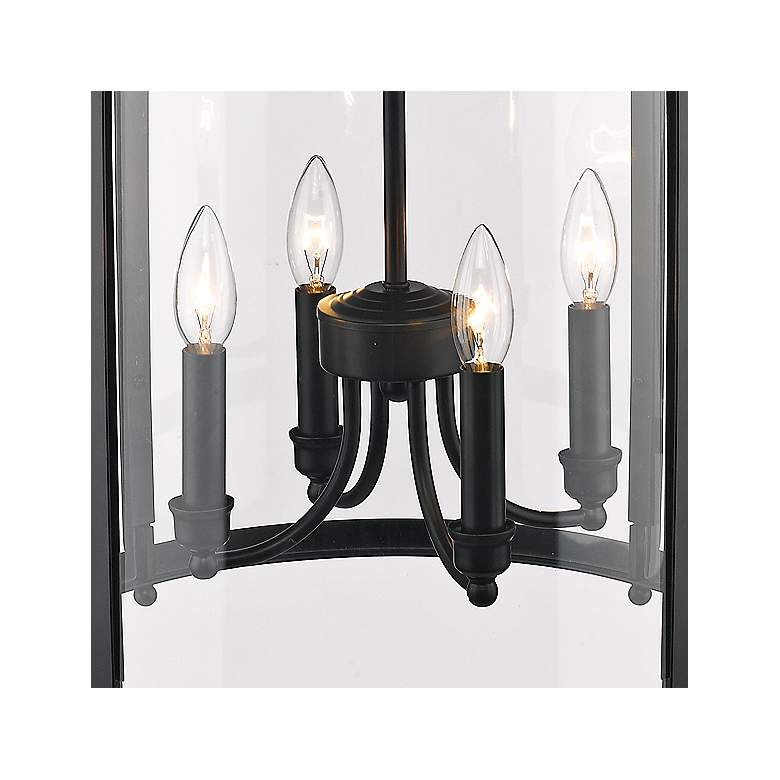 Image 3 Golden Lighting Payton 16" Wide Black 4-Light Glass Candelabra Pendant more views