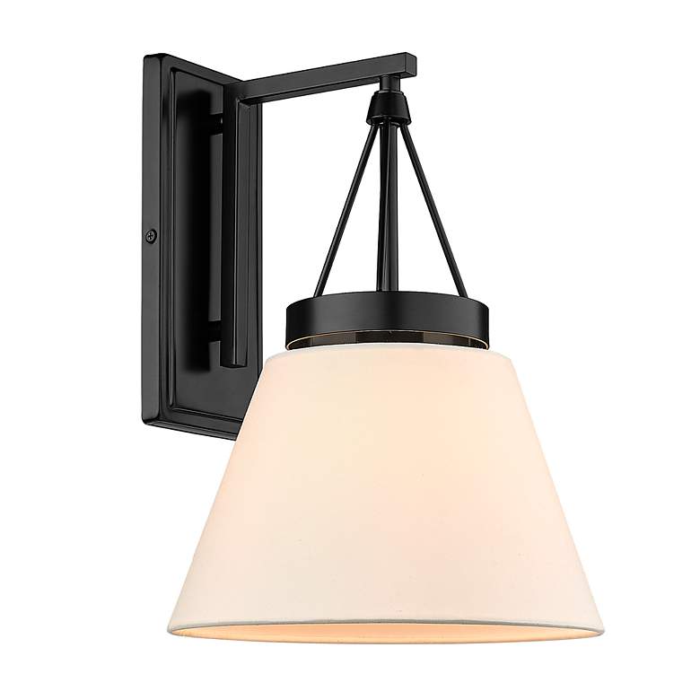 Image 6 Golden Lighting Penn 1 Light Wall Sconce with Matte Black more views