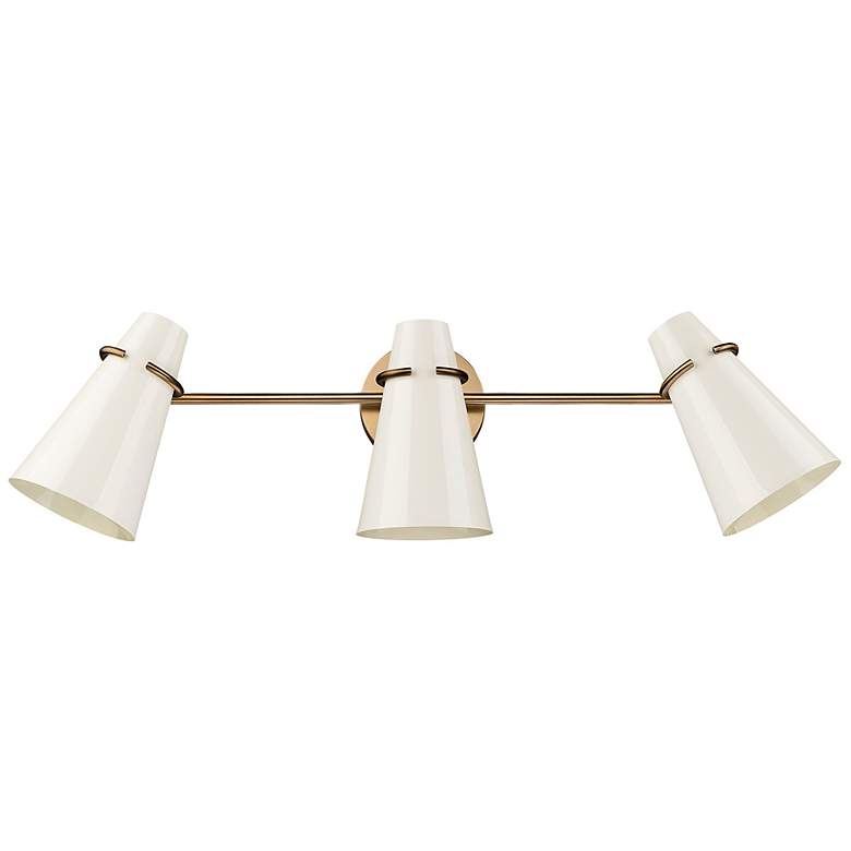 Image 2 Golden Lighting Reeva 3 Light Bath Vanity with Modern Brass