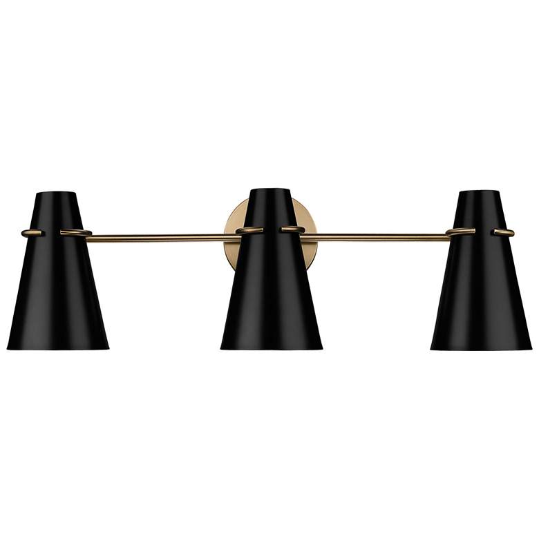 Image 1 Golden Lighting Reeva 3 Light Bath Vanity with Modern Brass
