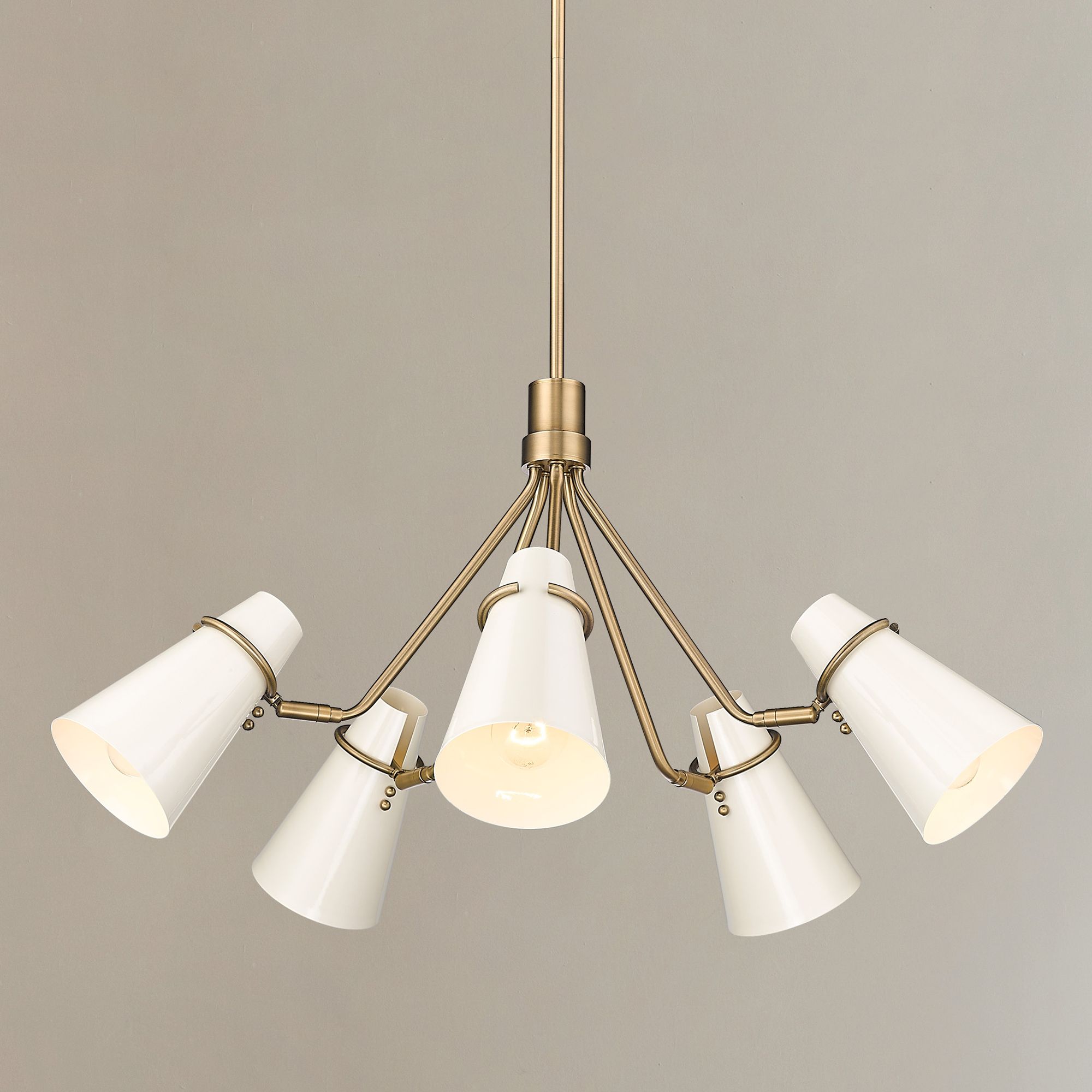 Golden Lighting Reeva Brass - Antique Brass Collection