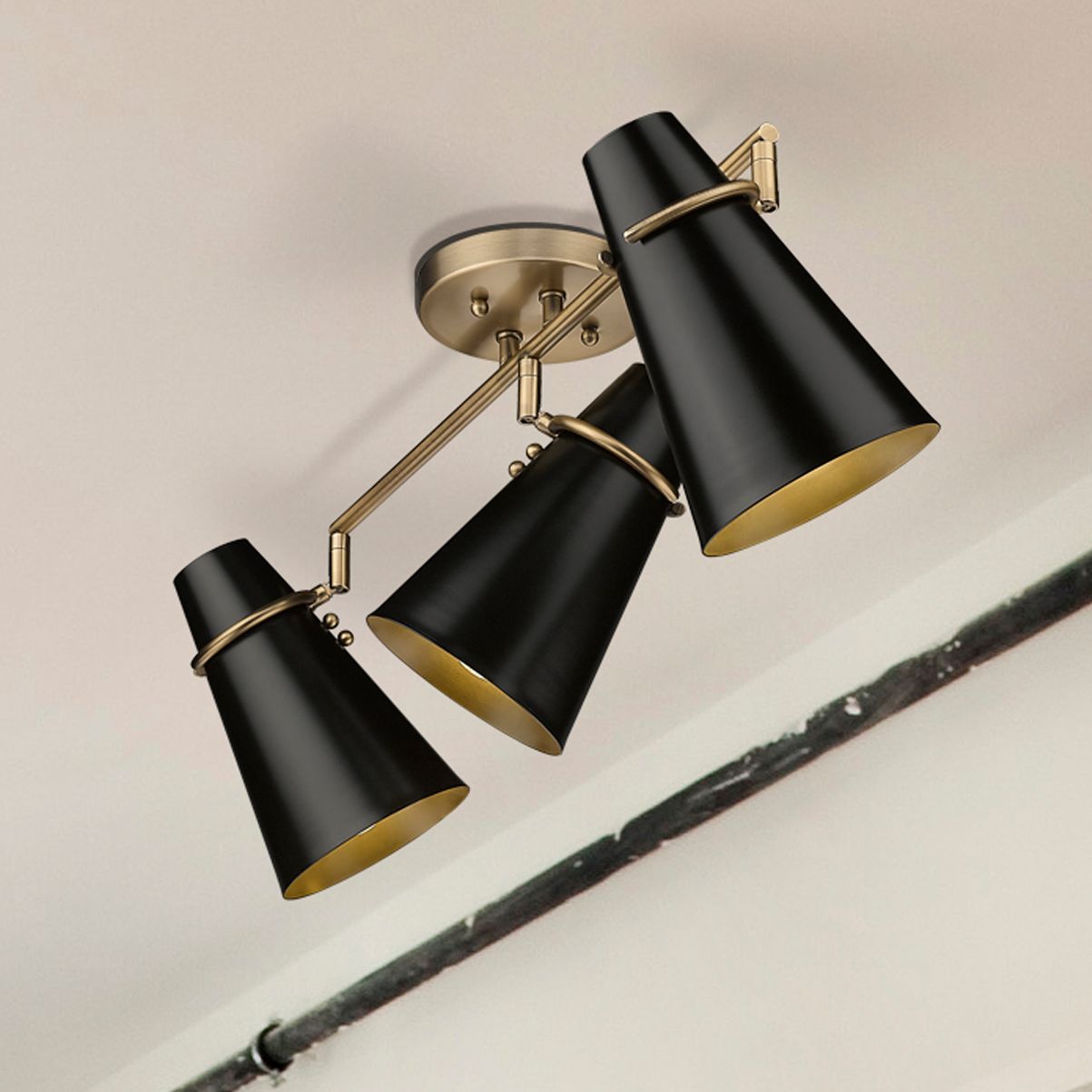 Golden Lighting Reeva Brass - Antique Brass Collection