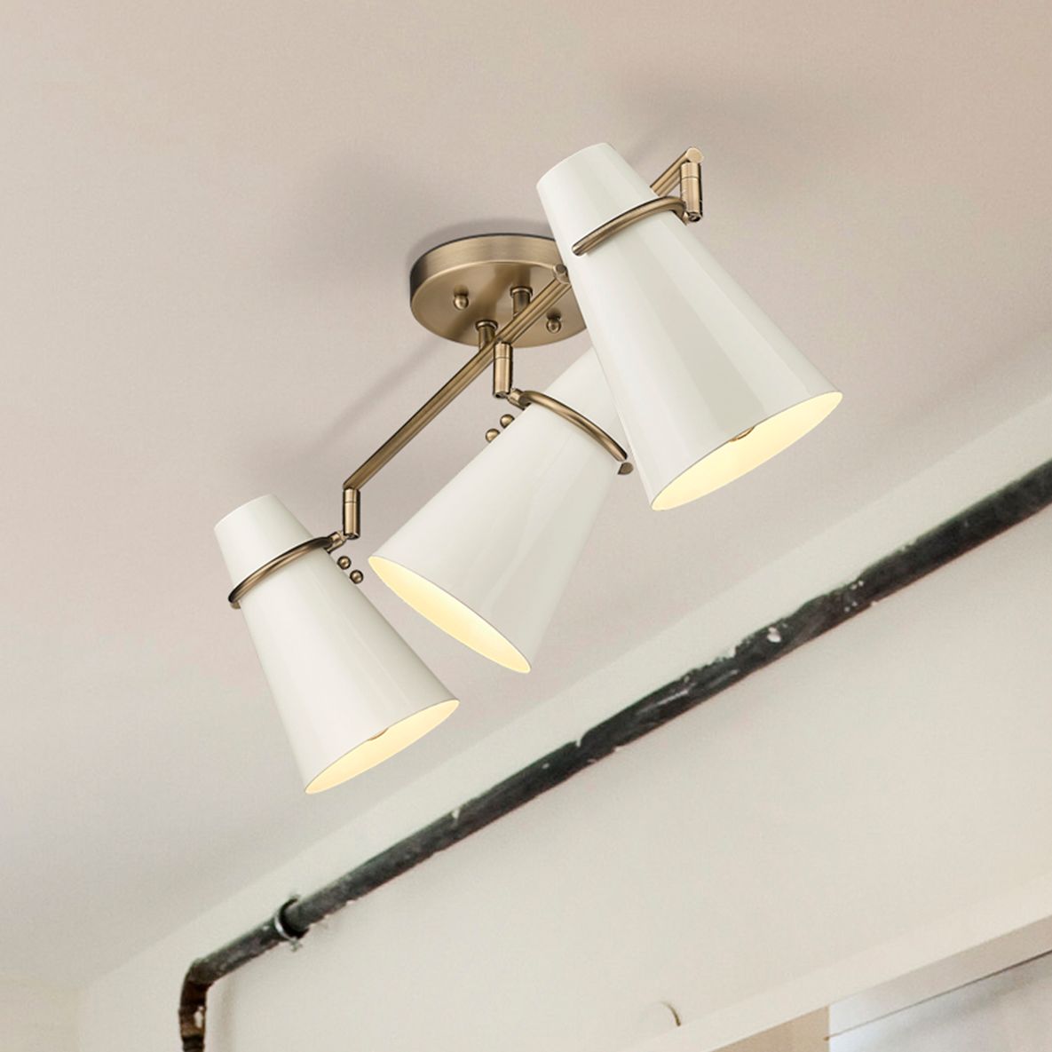 Golden Lighting Reeva Brass - Antique Brass Collection