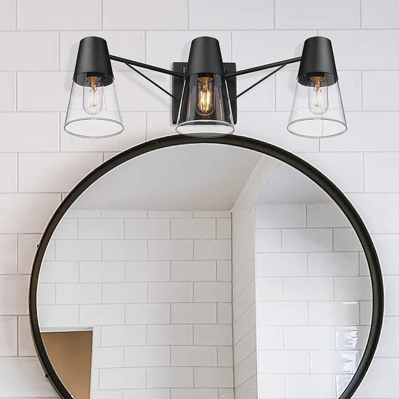Image 1 Golden Lighting Ryker 3 Light Bath Vanity with Matte Black