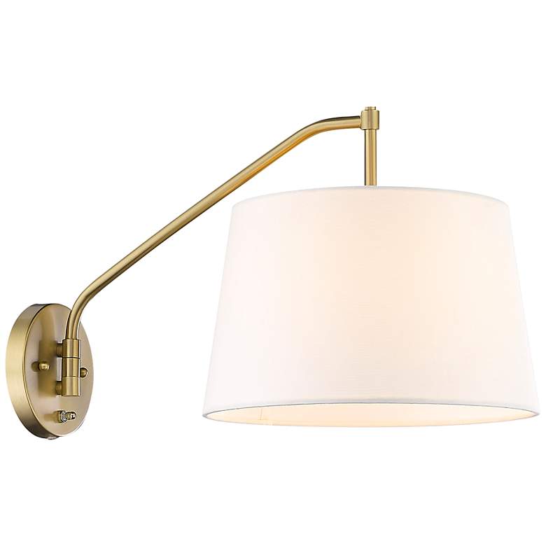 Image 3 Golden Lighting  Ryleigh 12" Wide Brushed Champagne Gold Swing Arm