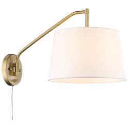 Golden Lighting  Ryleigh 12" Wide Brushed Champagne Gold Swing Arm
