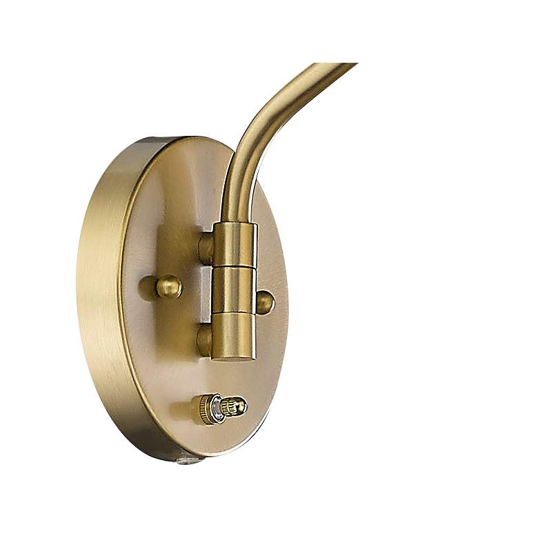 Image 4 Golden Lighting  Ryleigh 12" Wide Brushed Champagne Gold Swing Arm more views