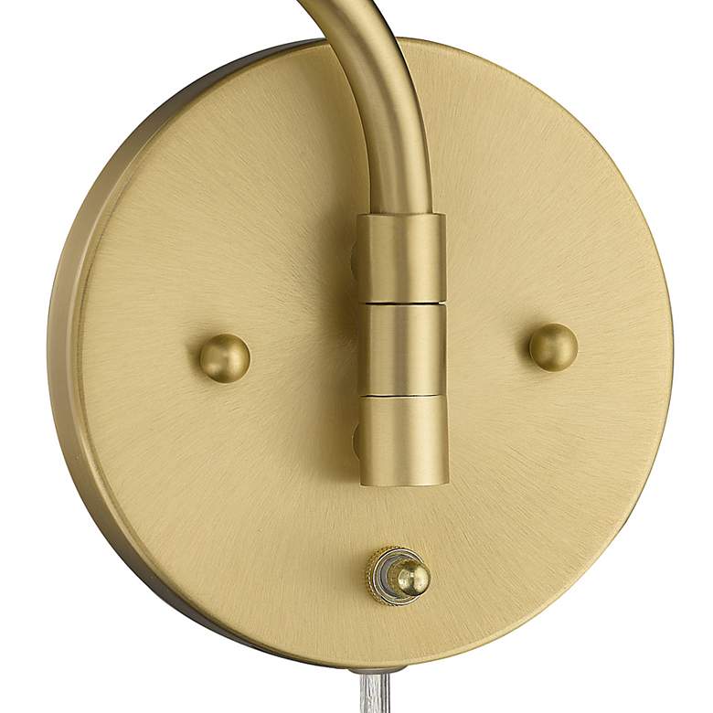 Image 5 Golden Lighting  Ryleigh 12" Wide Brushed Champagne Gold Swing Arm more views