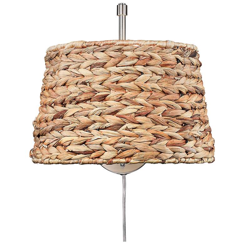 Image 1 Golden Lighting Ryleigh 19 1/2" Wide Sea Grass Plug-In Swing Arm