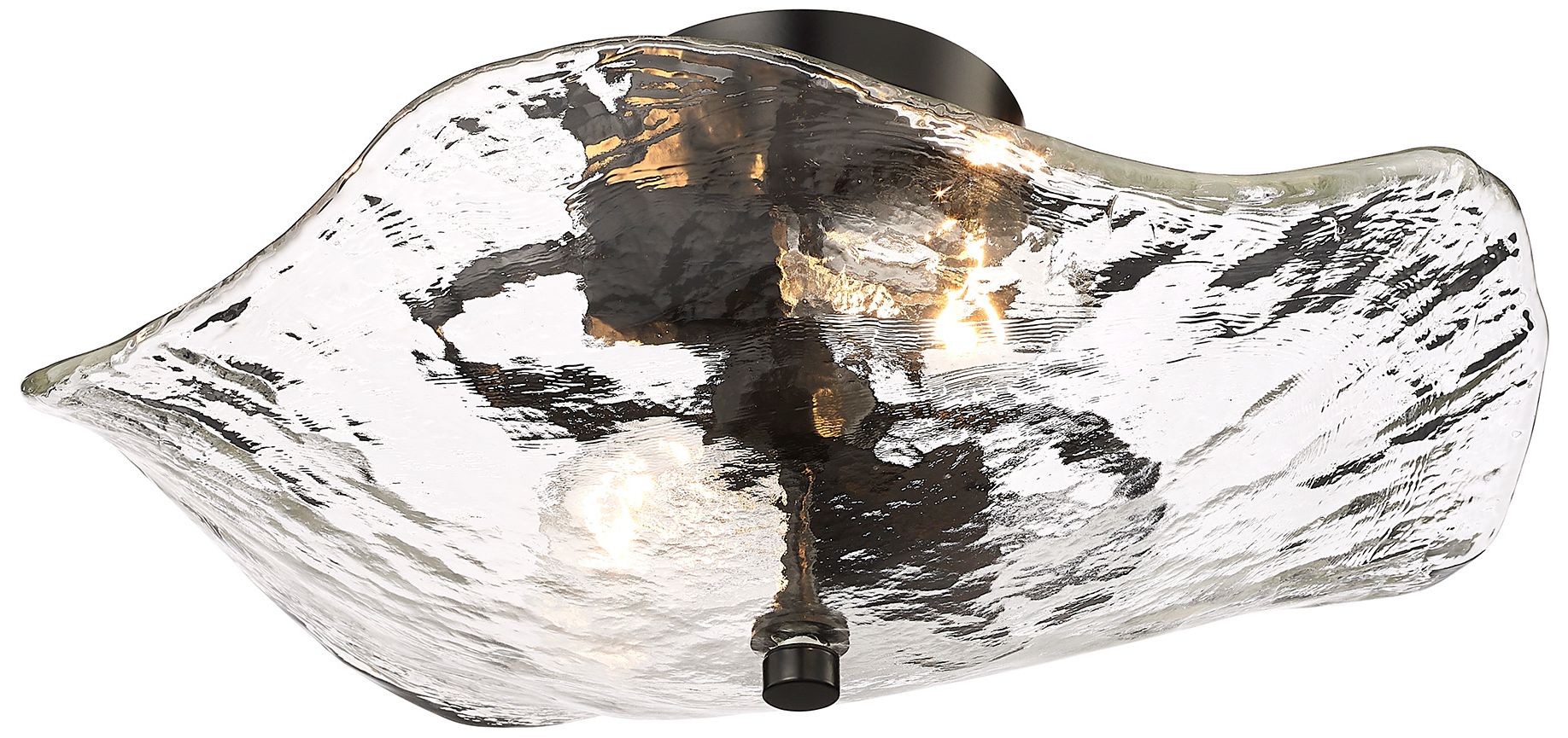 Image 5 Golden Lighting Samara 15 1/2" Wide 2-Light Water Glass Ceiling Light more views