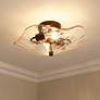 7_Golden Lighting Samara 15 1/2" Wide 2-Light Water Glass Ceiling Light more views
