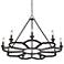 Golden Lighting Saxon 34 3/4" Wide Aged Bronze 9-Light Chandelier