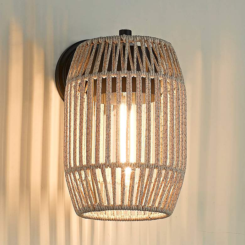 Image 2 Golden Lighting Seabrooke 12 3/4" High Summer Sands Outdoor Wall Light