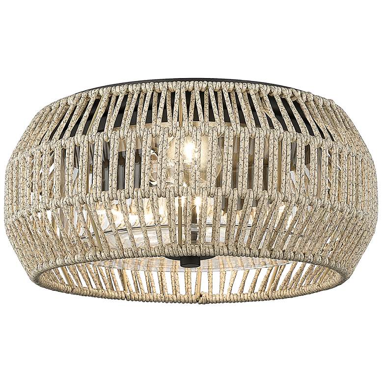 Image 7 Golden Lighting Seabrooke 14 1/2" Summer Sands Outdoor Ceiling Light more views