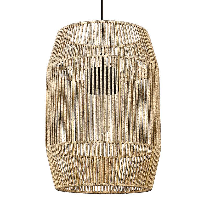 Image 5 Golden Lighting Seabrooke 21 1/4" Summer Sands Outdoor Hanging Light more views